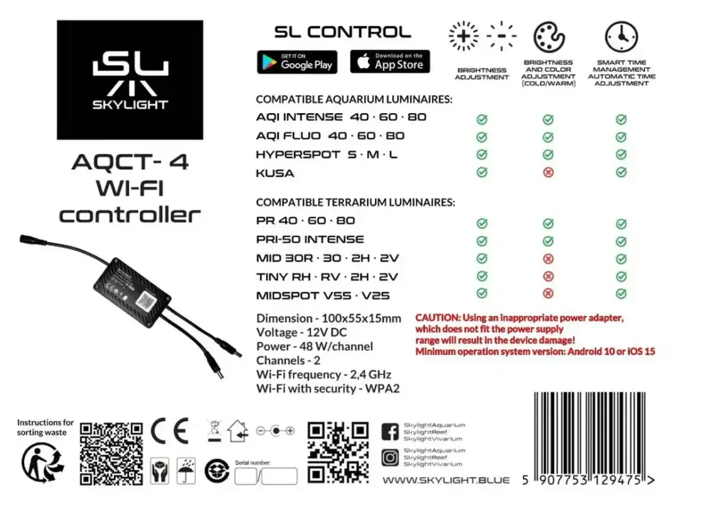 Skylight AQCT-4 WIFI-Controller galerij